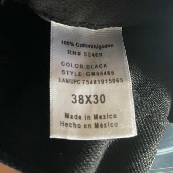 George Men's and Big Men's 100% Cotton Regular Fit Jeans size 38 X 30 Black - Picture 12 of 13